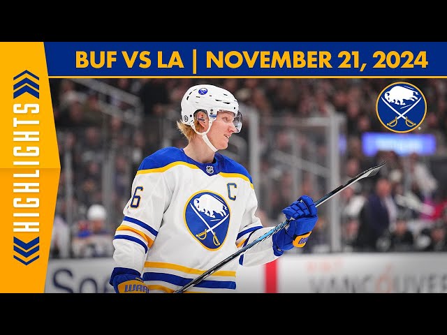 Ukko-Pekka Luukkonen Shutout In Buffalo Sabres 1-0 Win Over LA Kings | Full Game Highlights