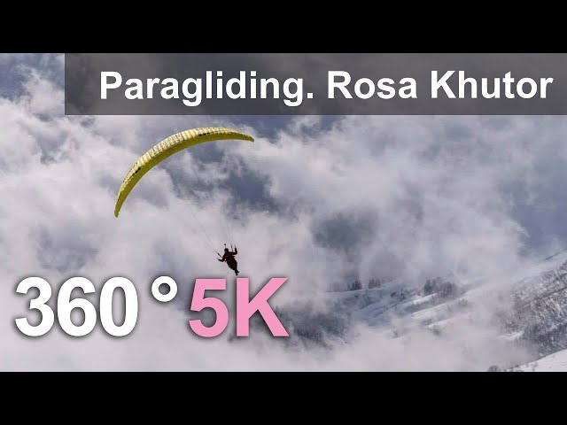 Freestyle Paragliding. Rosa Khutor, Russia. Aerial 360 video in 5K