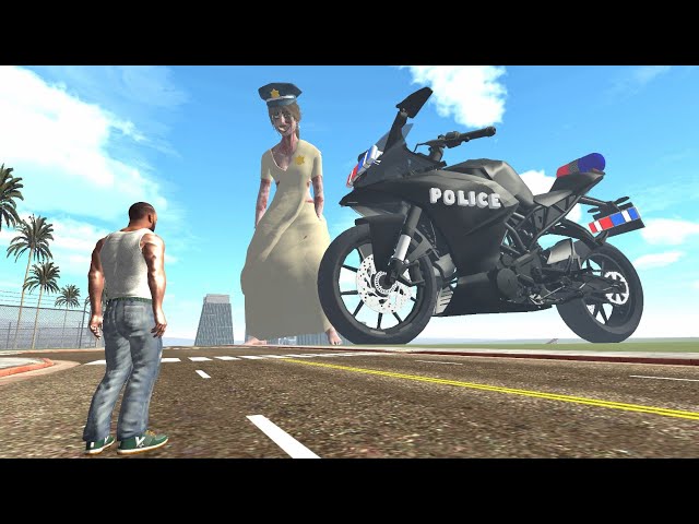 Franklin Found Giant Police Kamla Bike in Indian Bike Driving 3D