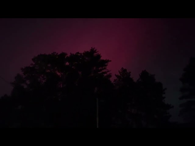 Red aurora borealis 10-11-2024