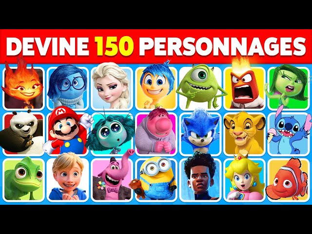 Devine 150 personnages en 3 secondes | Vice Versa 2, Moi Moche et Méchant 4, Spider-Man, Quiz Disney