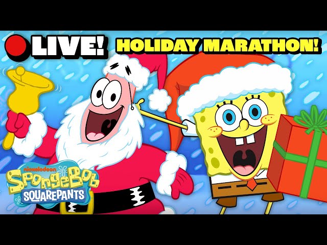 🔴LIVE: SpongeBob Holiday Marathon! 🎁 | SpongeBob