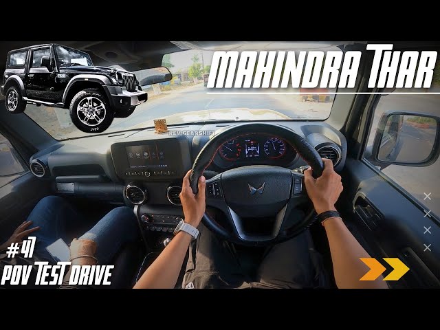 MAHINDRA THAR POV DRIVE | LX 2WD | 1.5L RWD AT 117BHP | POV Drive #47 | THAR | REV GEARSHIFT #thar