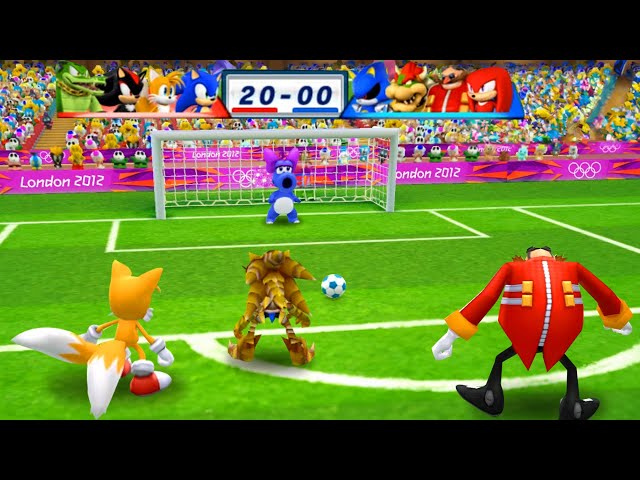 Mario & Sonic at The London 2012 Olympic Games Football Sonic ,Tails, Shadow ,Vector