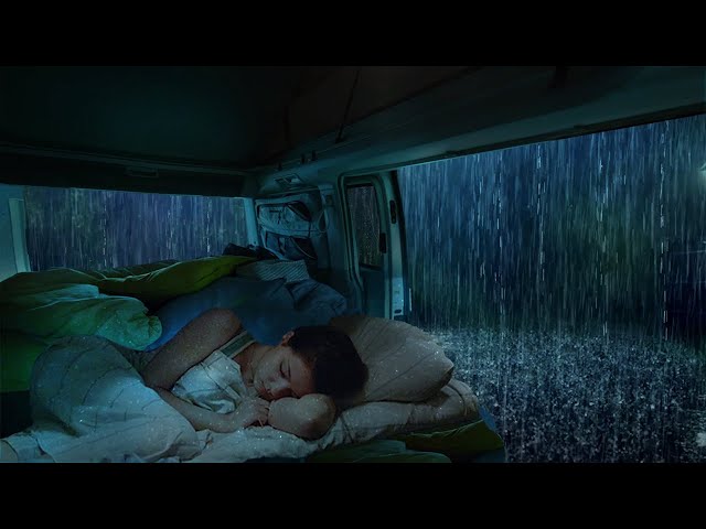 Rain Sounds For Sleeping - 99% Instantly Fall Asleep With Rain And Thunder Sound on Car ,Deep Sleep