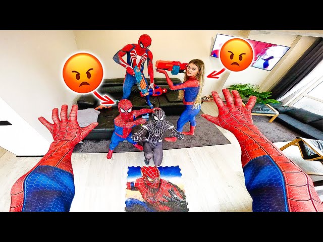 SPIDER-MAN Bros and LITTLE-SPIDEY Making Fun of NEW SPIDER-MAN! (FUNNY COMEDY PARKOUR POV)