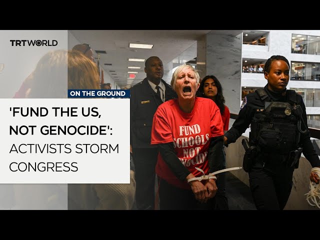 Nearly 50 activists arrested in Congress for supporting arms embargo