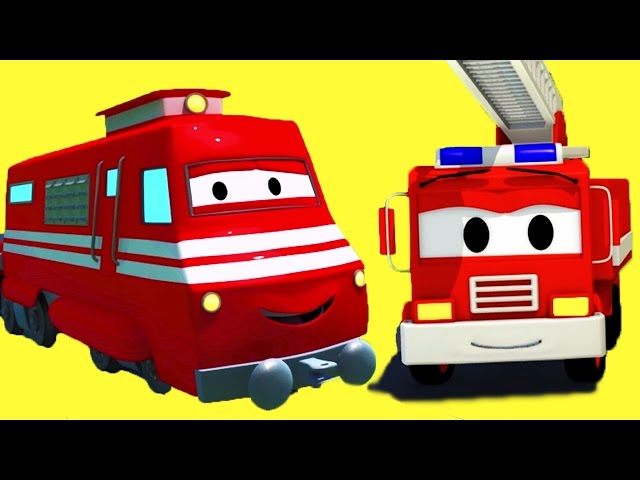 Troy El Tren y todos sus amigos en Auto City: el Camión de Bomberos, Tom la Grúa, ¡y muchos más!