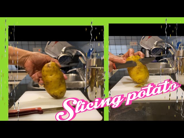 Nor cooks cooking/slicing potato#ASMR#cooking