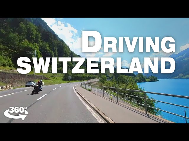 Swiss Mountain Drive - Lake Lungern to Lake Brienz • 360 Degree Video 5.7K ASMR