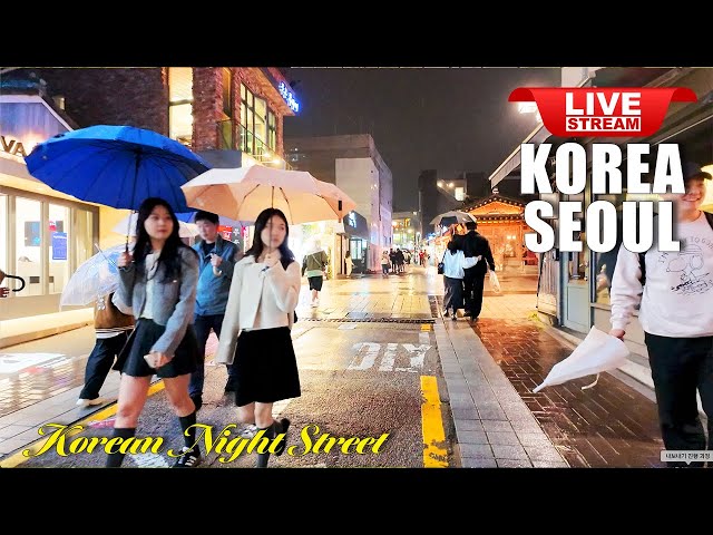 Live Seoul Korea 🇰🇷 Walking Tour Korean Food Street | Beautiful Seoul night street walk 'Jongno'