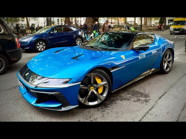 NEW Ferrari 12Cilindri in Blu Corsa driving in London!!