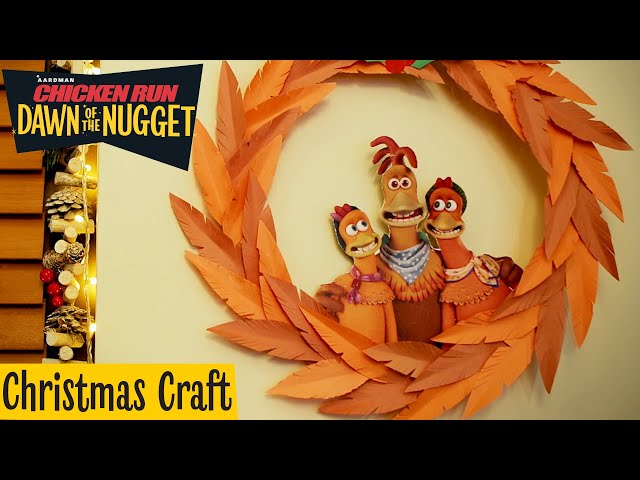 How to Make a Festive Wreath 🎄 #Christmas #Craft Chicken Run: Dawn of the Nugget