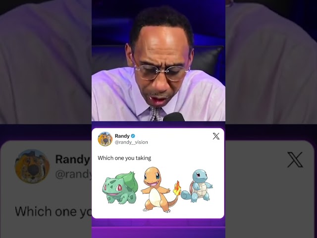 Stephen A. PICKS his starter Pokémon 🤣 (via The Stephen A. Smith Show, h/t randy__vision/X)