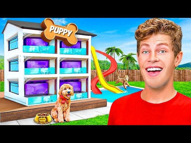 I BUILT A $100,000 DREAM DOG HOTEL!!