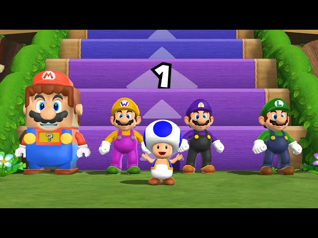 Mario Party 9 - Step It Up Lego Mario Vs Wario Vs Waluigi Vs Luigi (COM最強 たつじん)