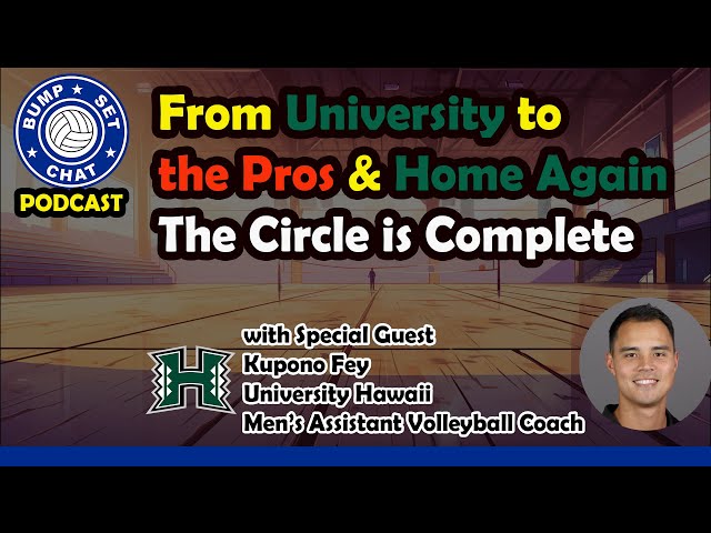 Kupono Fey from University Hawaii Volleyball team to the pros and back home coaching UH!