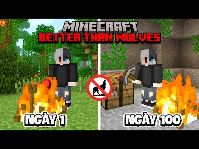 Siro Tóm Tắt Minecraft Sinh Tồn Better Than Wolves Siêu Khó - 100 Ngày Đổi Lại 1 Viên Kim Cương