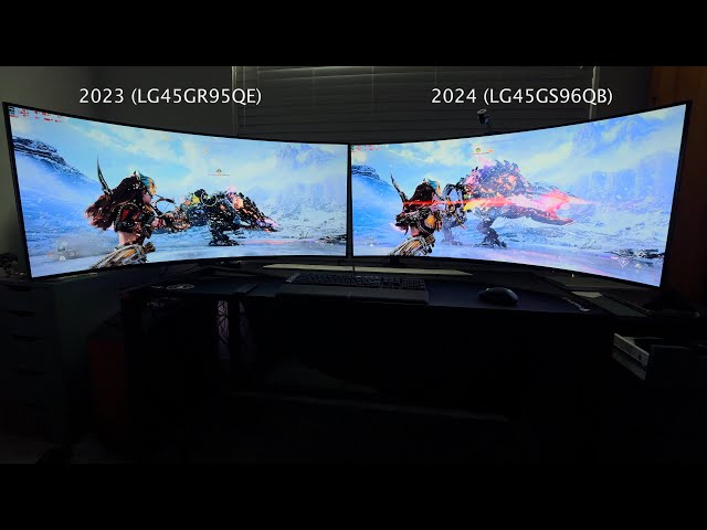 Is It Better and Brighter? 2023 vs 2024 LG 45" UltraWide OLED Comparison - LG45GR95QE vs LG45GS96QB