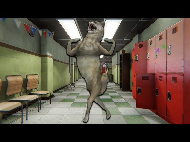 Dancing Wolf Meme In YOUR SCHOOL! 4K