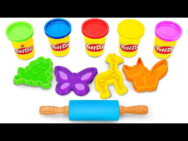 Aprende Los Animales, Colores y Formas con Play Doh 🐸🦊🦋 Video Educativo para Niños y Bebés