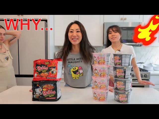 We Tried The Spicy Noodle Challenge...