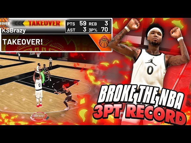 NBA 2K19 Jordan Rec Center - 40pts IN 1ST HALF! BROKE THE NBA 3PT RECORD w/ 15+ THREES!