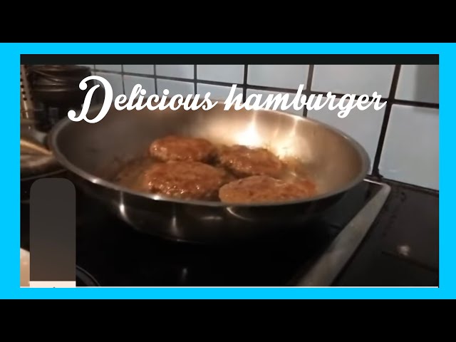 Nor cooks cooking/lets fry hamburger and egg/yummy