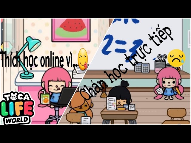 Học online ở nhà thích hơn😋🤩 hay học trực tiếp ở trường | Tocalife world | Funny Toca Story