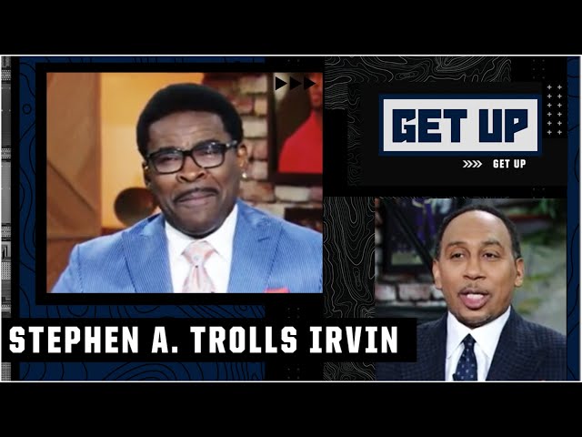 Stephen A. ABSOLUTELY TROLLS Michael Irvin about the Cowboys: WHERE ARE YA?! 😂 | Get Up