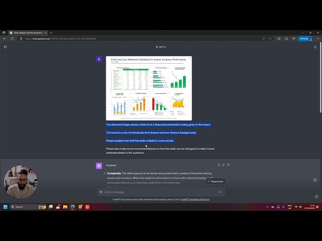 How to use ChatGPT image recognition as a finance presentation coach