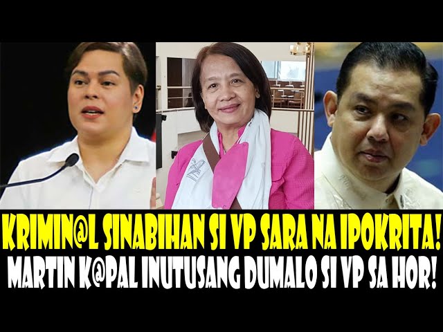 KRIMIN@L TINAWAG NA IPOKRITA SI VP SARA! MARTIN LAKI NG ULO INUUTUSAN VICE PRES NA SUMIPOT SA HOR!