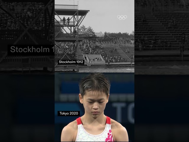 Diving 108 years apart. 💦 #tbt Stockholm 1912 vs Tokyo 2020