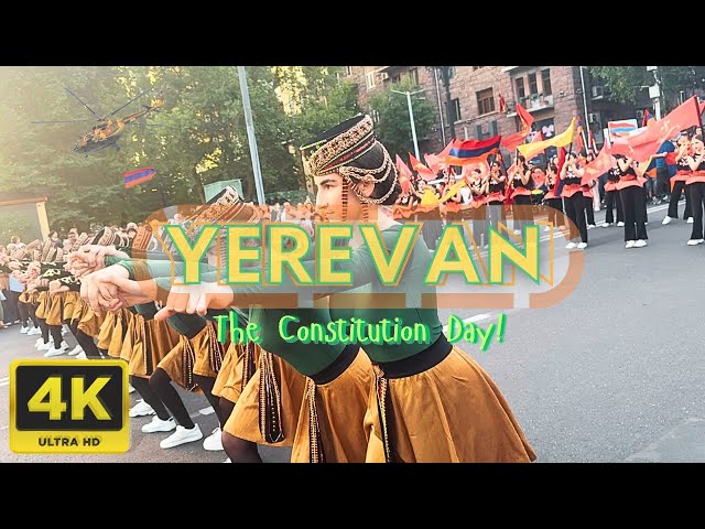 Walking Tour in Yerevan, Armenia 🇦🇲 - The Constitution Day - July 2024 - 4K 60FPS