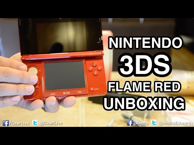 Nintendo 3DS (Flame Red) unboxing