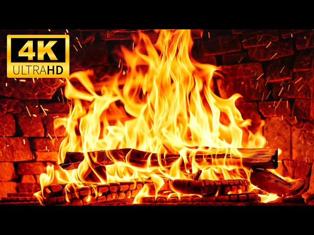 🔥 Christmas Fireplace Comfort | Fireplace 4K with Burning Logs & Crackling Sounds for Relaxation