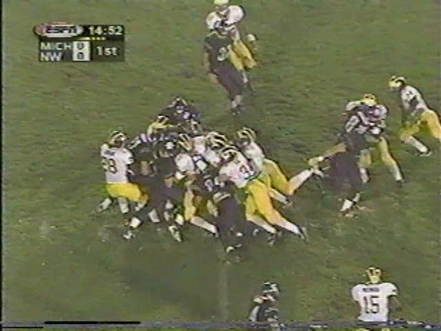 1998 Michigan @ Northwestern; Oct 17th; Rain; ESPN College Football Tom Brady