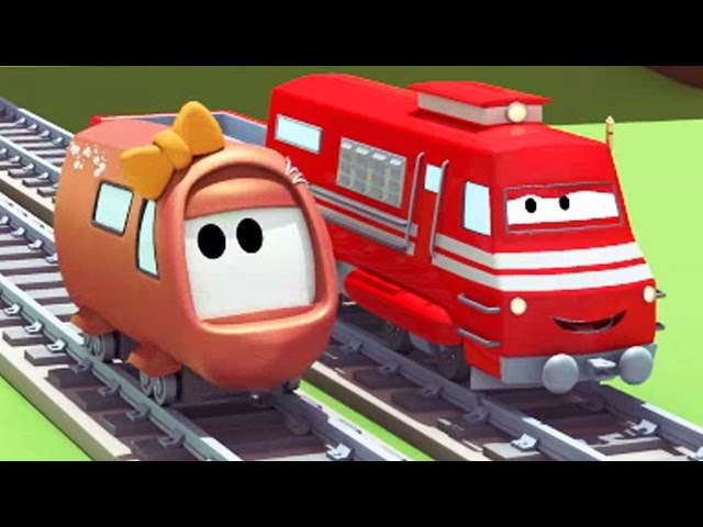 Troy y el accidente del pequeño Tren en la Cuidad de Trenes | Dibujos animados para niñas y niños