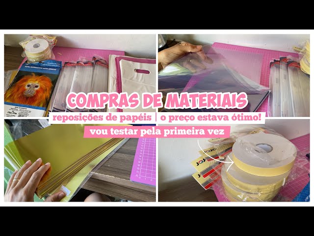 compras de materiais | vou testar essa marca | reposições de papéis | comprinhas para o ateliê