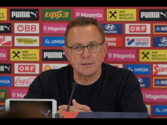 Pressekonferenz mit ÖFB-Teamchef Ralf Rangnick nach dem Unentschieden