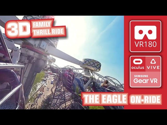 VR180 Family VR Thrill Ride THE EAGLE 3D | Huss Condor VR 360 Attractiepark Slagharen Oculus Quest