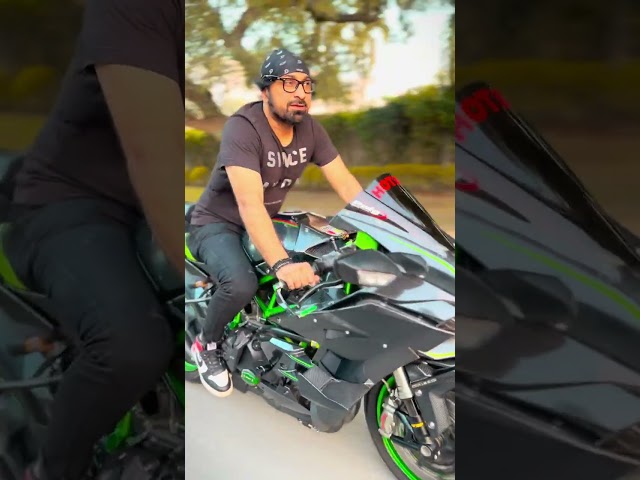 "Unleashing the beast! 🏍💨 The Kawasaki H2 isn't just a bike; it's a symphony of power, speed,