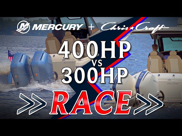 🏁 Racing Dual Mercury Verado V10 400hp vs. V8 300hp on Chris-Craft Catalina 30s - Bluewater Marine