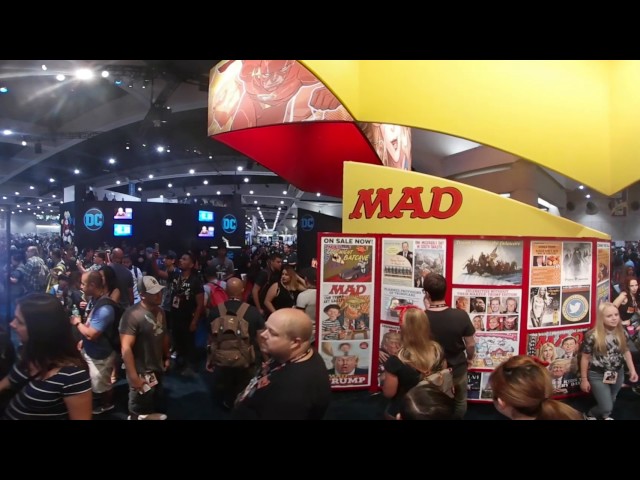 A 360VR walkthrough of the DC Comics Booth at San Diego Comic-Con 2017