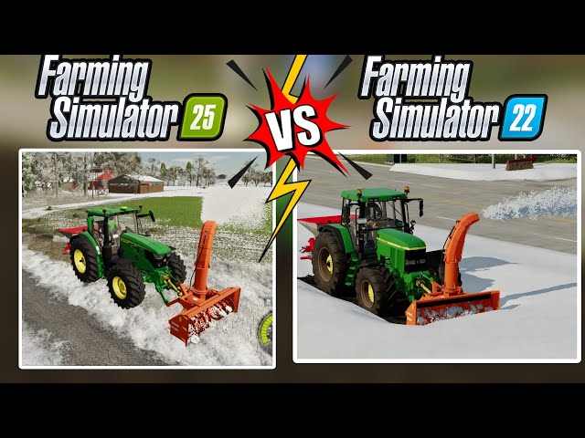 FS25 vs FS22 Snow Gameplay | 4uboss