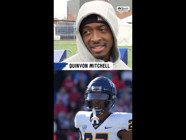 Toledo CB Quinyon Mitchell on his pre-draft visit with the Eagles ahead of the NFL Draft 🤔