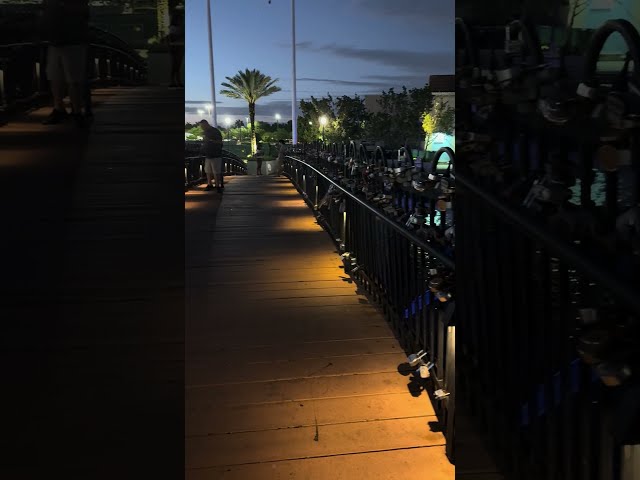 Romantic place in Miami Love Lock Bridge