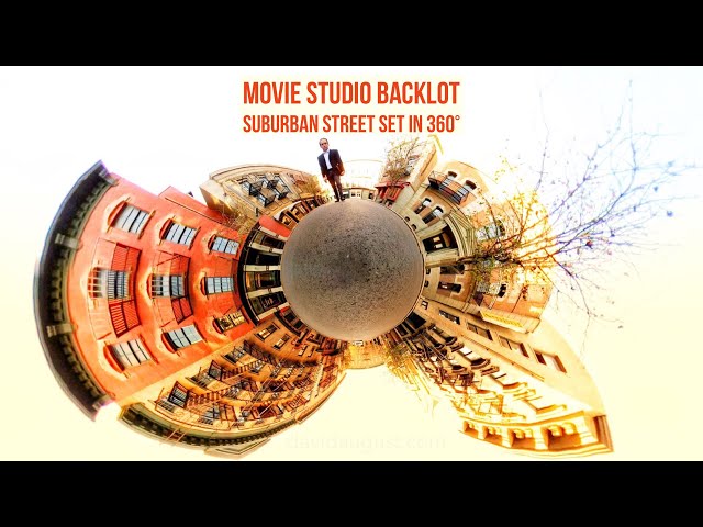 Movie Studio Backlot Suburban Film/TV Set in 360° (VR)