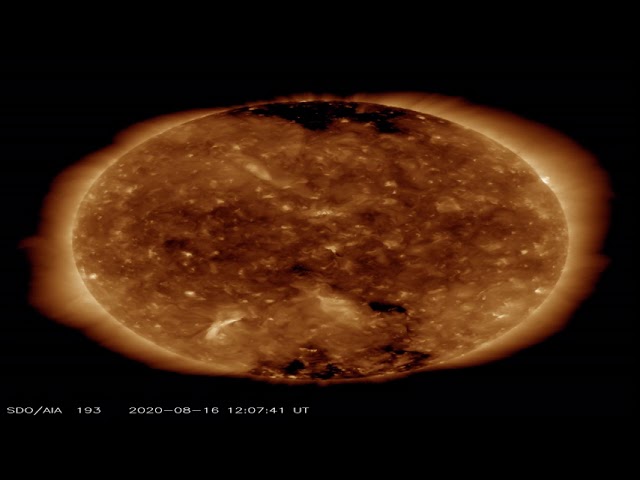 Sun on August 16, 2020, From SDO in 193-Angstrom Light