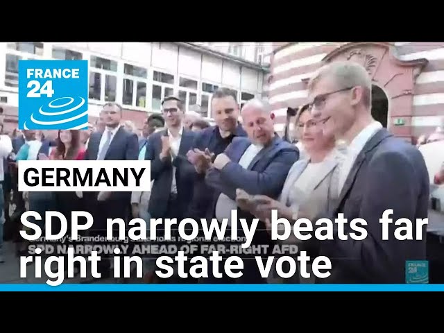 Scholz's social democratic party win Brandenburg state elections, narrowly beating far-right AFD